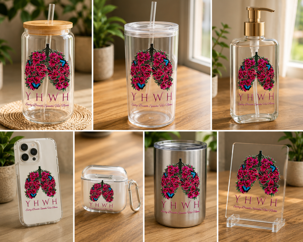 YHWH Every Breath Speaks His Name UV DTF Decal-7 inch