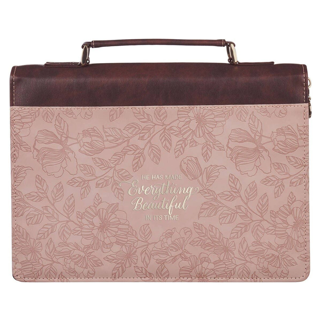 Bible Cover Fashion Pink/Brown Everything Beautiful Ecc 3:11