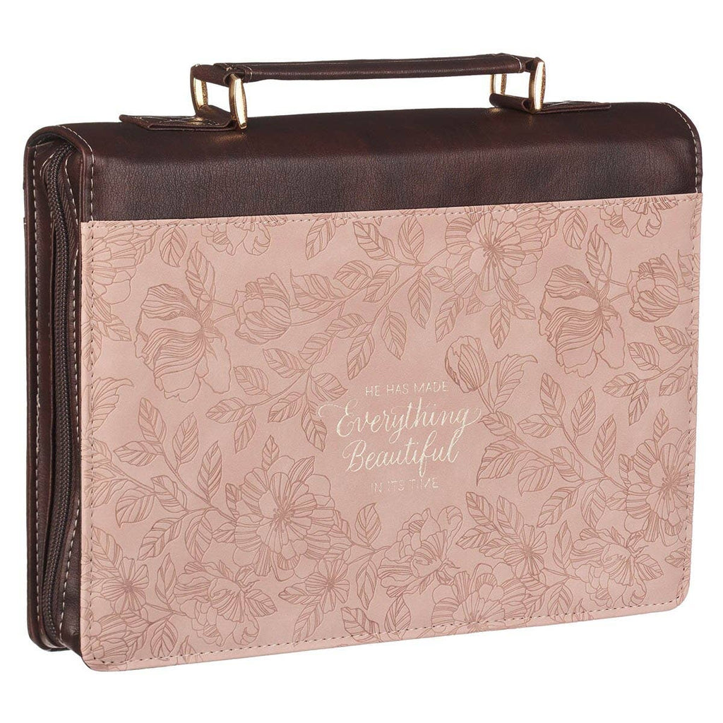Bible Cover Fashion Pink/Brown Everything Beautiful Ecc 3:11