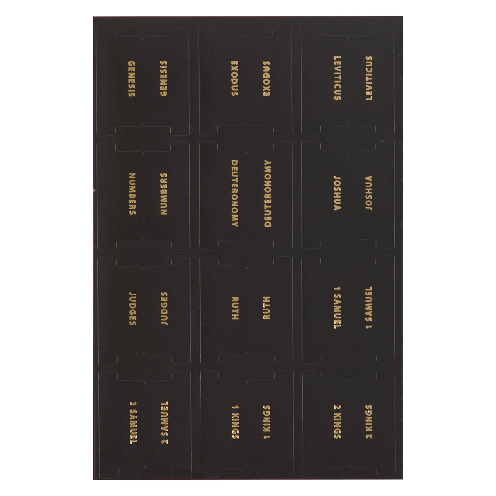 Bible Indexing Tabs Black w/Gold Foil
