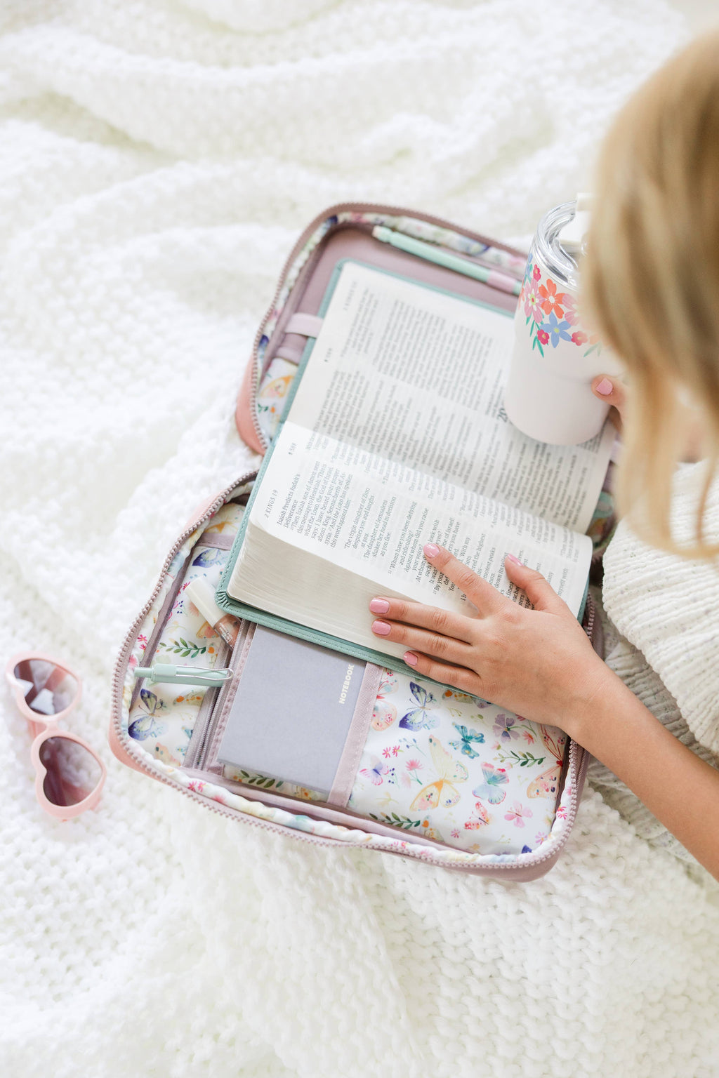 GIRL Kid Bible Case Color-block, A New Creation Bible Cover