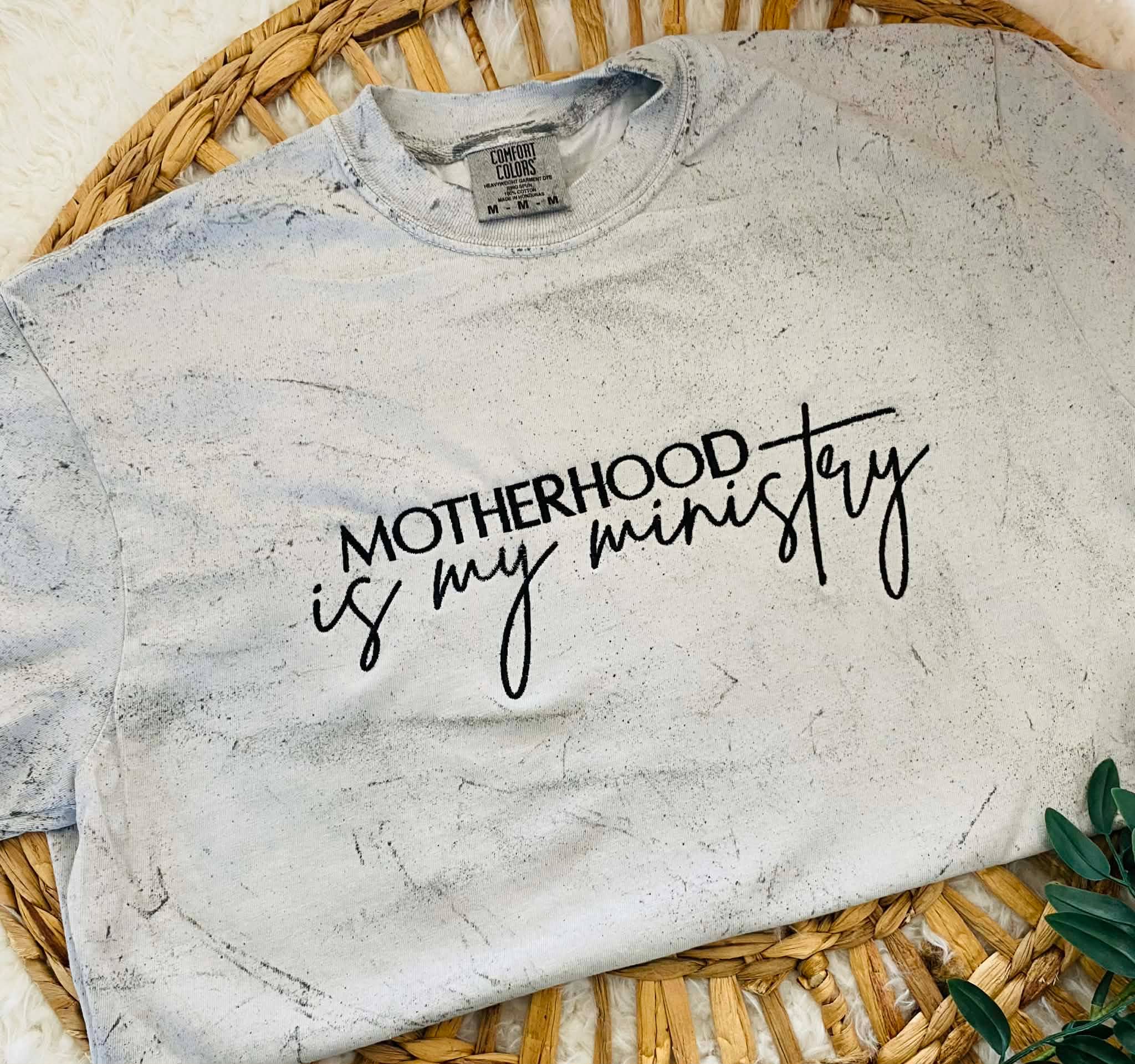 Embroidered Motherhood is My Ministry Christian Shirt