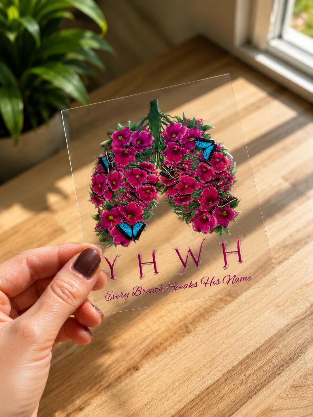 YHWH Every Breath Speaks His Name UV DTF Decal-7 inch